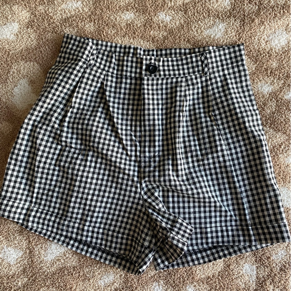 NWT Black Checkered shorts